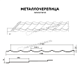 Металлочерепица МЕТАЛЛ ПРОФИЛЬ Ламонтерра NormanMP (ПЭ-01-9003-0.5)