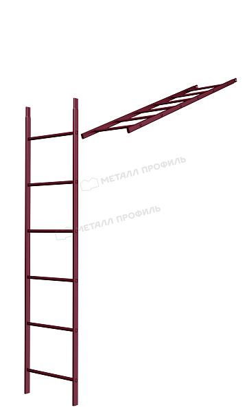 Лестница кровельная стеновая дл. 1860 мм без кронштейнов (3005) ― где приобрести в Черкесске? У нас!